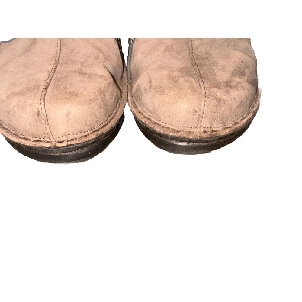 NAOT Mules Slip On Clogs Potato Shoes Leather Cork Footbed Women's 38 US 7-7.5